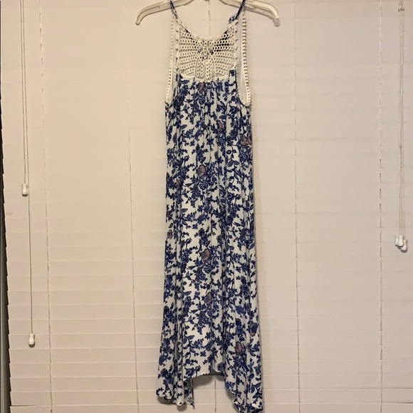 blue flower sundress